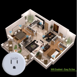 Smart Plug 4 Pack WiFi Enabled Mini Smart Switch w/ Life Time